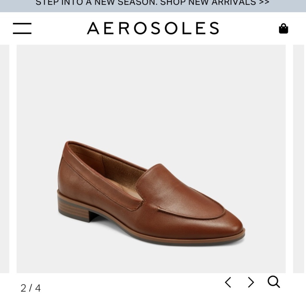 Aerosoles Women’s Loafer in Dark Tan Leather